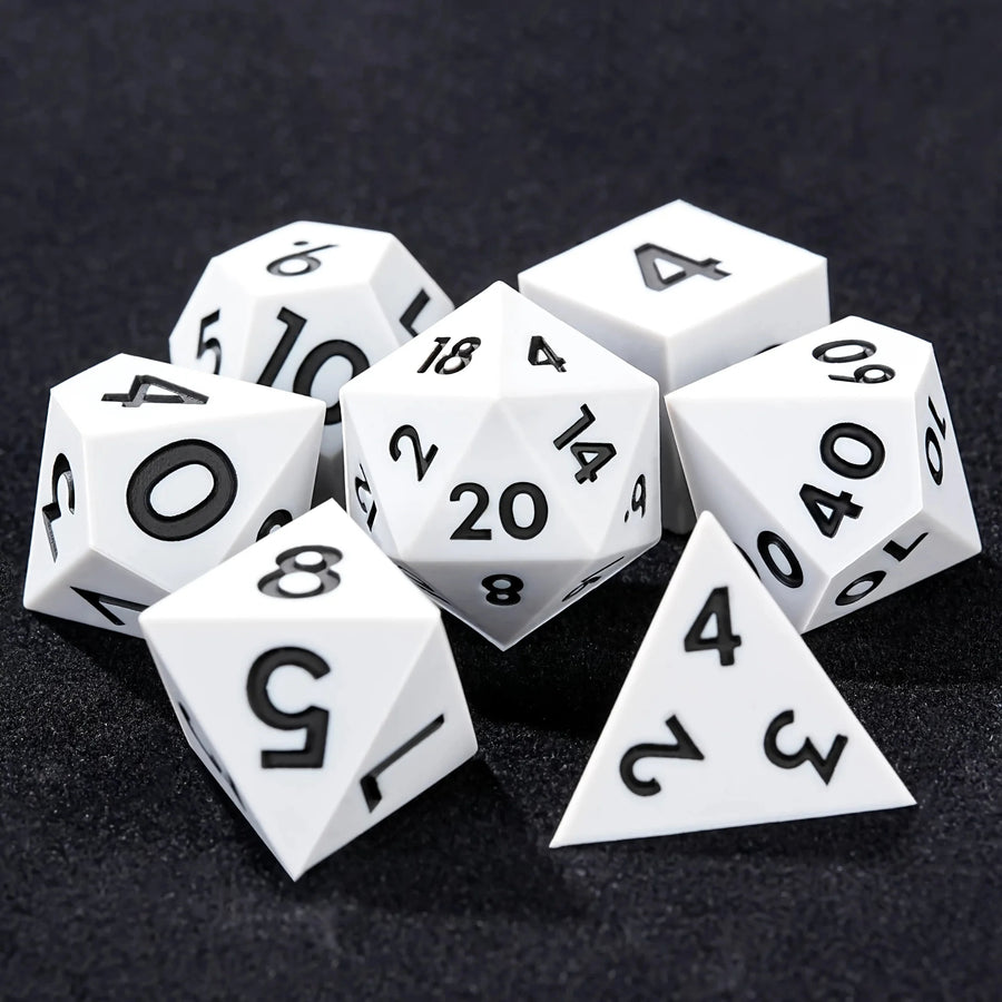 Colorful mixed color board game silicone polyhedron dice set + purple numbers