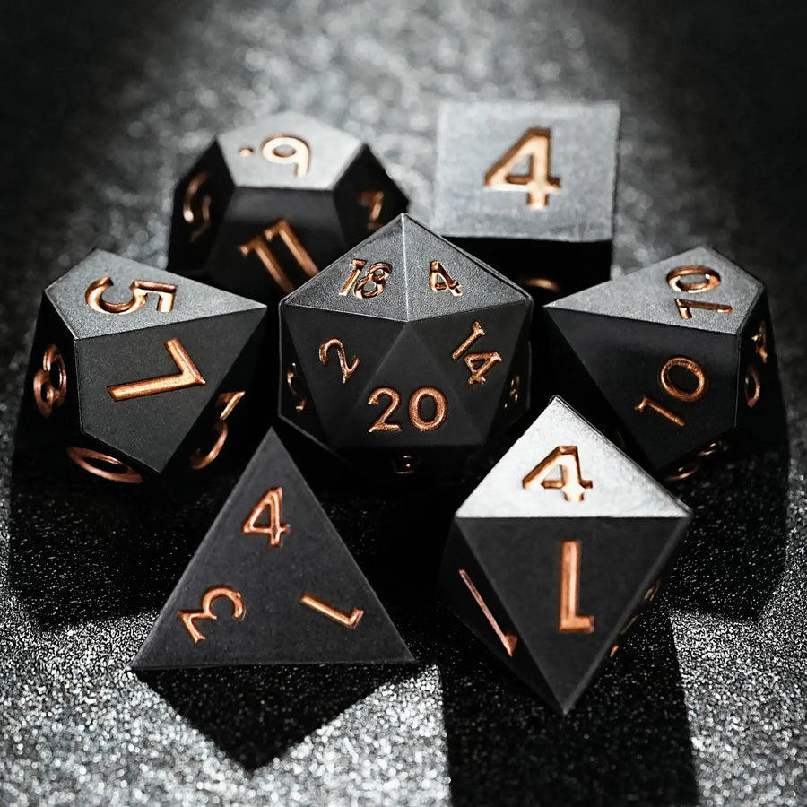 Colorful mixed color board game silicone polyhedron dice set + purple numbers