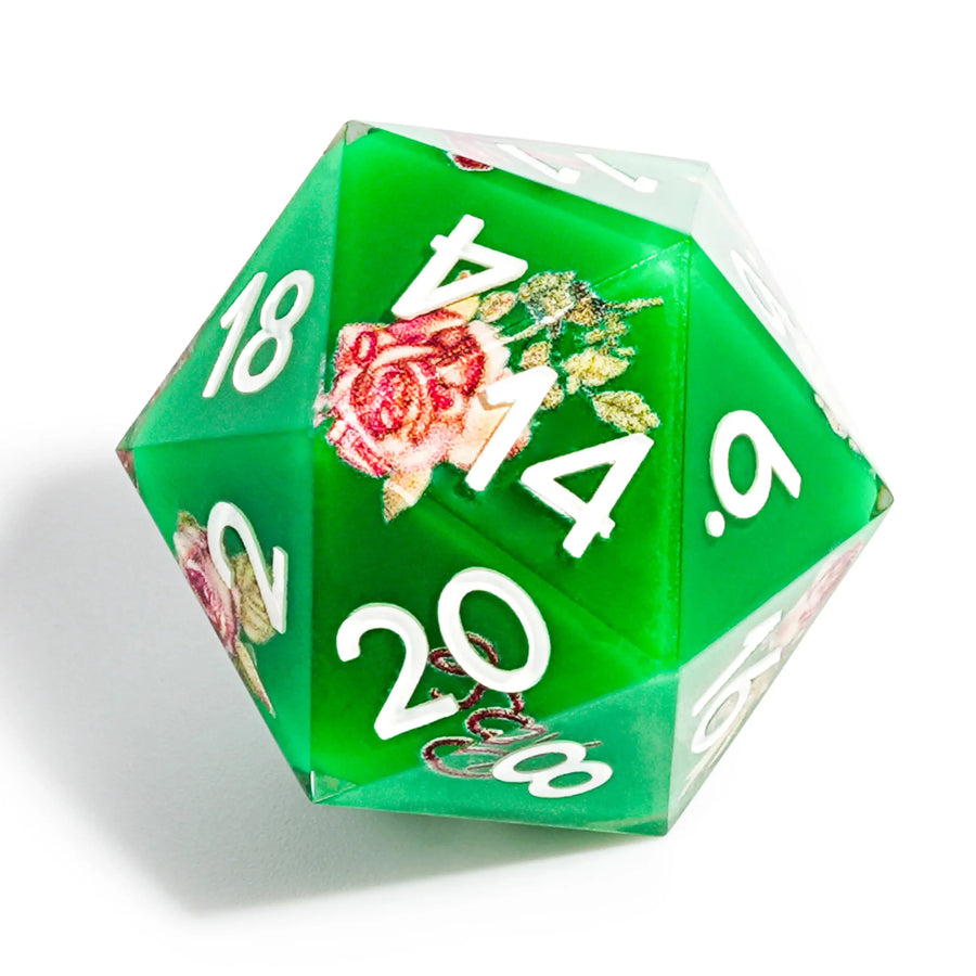 Forest Magic - Rose Resin DND Dice Set