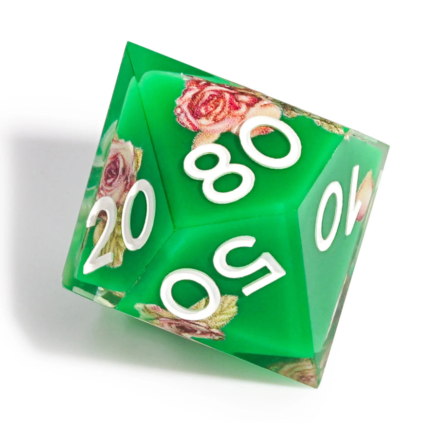 Forest Magic - Rose Resin DND Dice Set