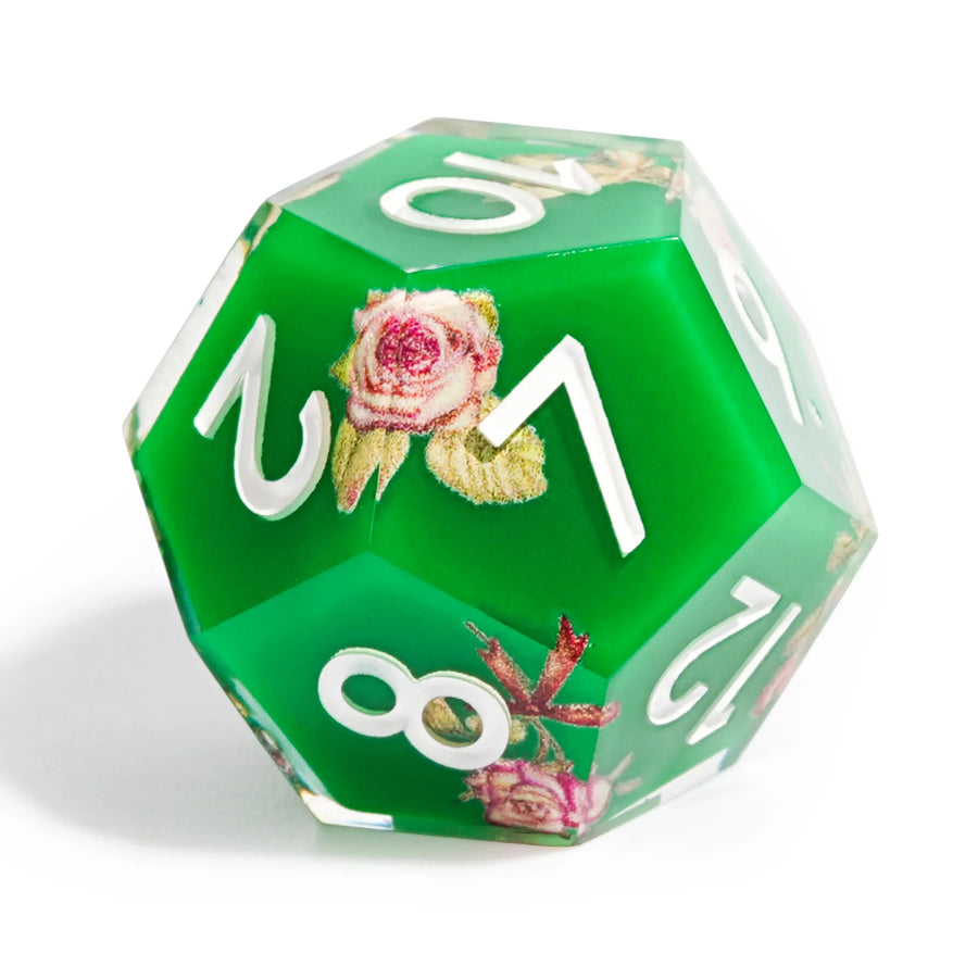 Forest Magic - Rose Resin DND Dice Set