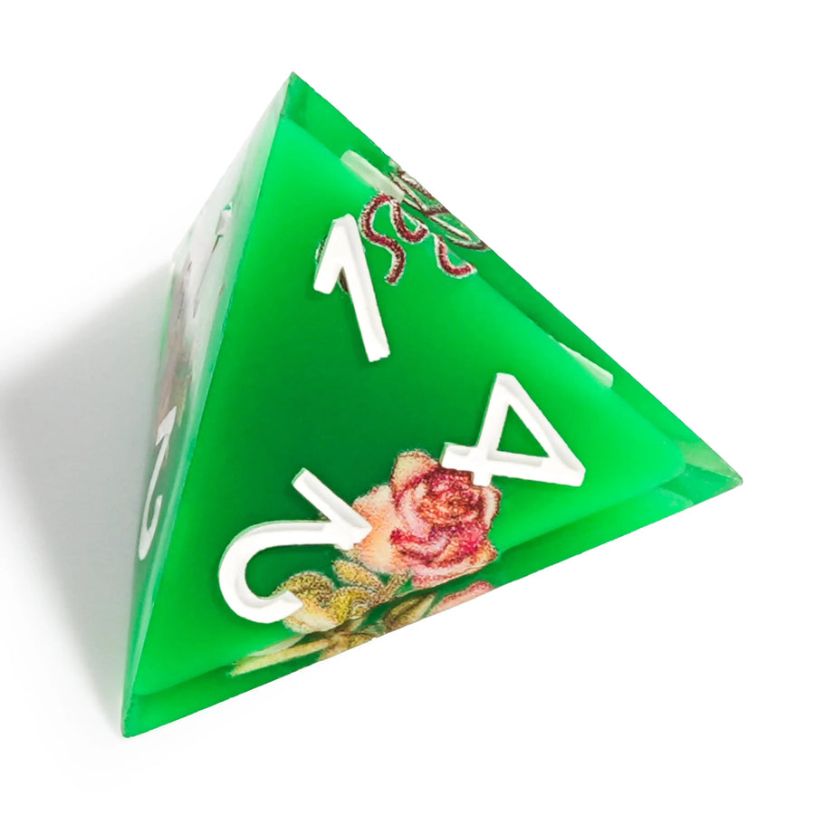 Forest Magic - Rose Resin DND Dice Set
