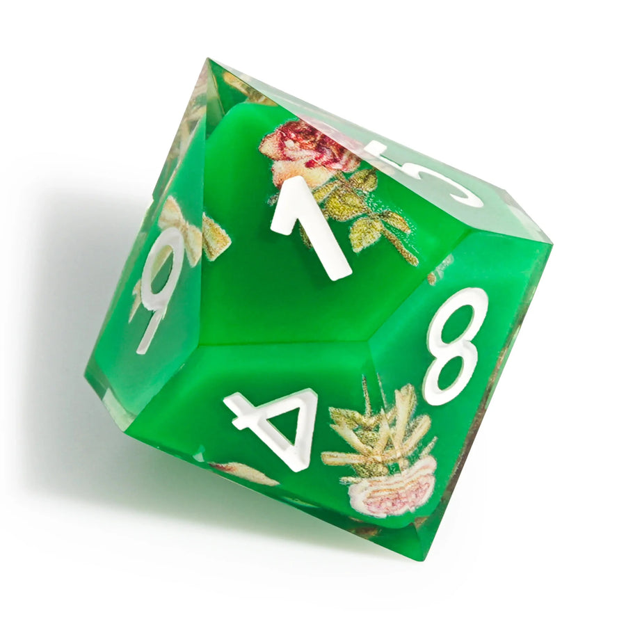 Forest Magic - Rose Resin DND Dice Set